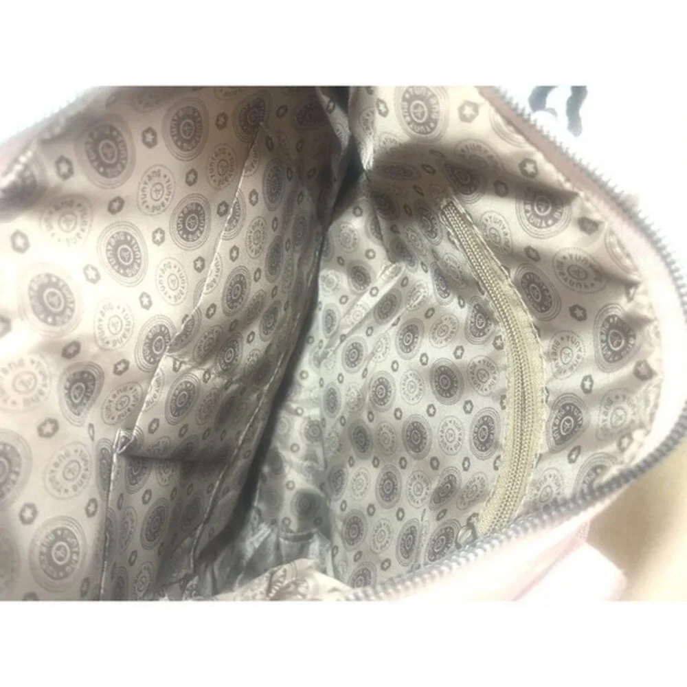 Yunyang Tote Shoulder Bag Pink Multi Pocket Removable Strap Zipper 12‎ X 12 X 5